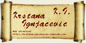 Krstana Ignjačević vizit kartica